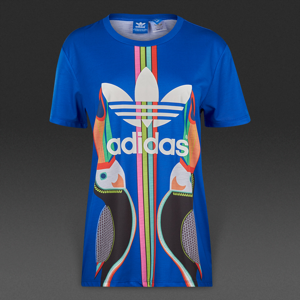Adidas Originals Tukana Boyfriend Trefoil Tee Lab Blue for Women